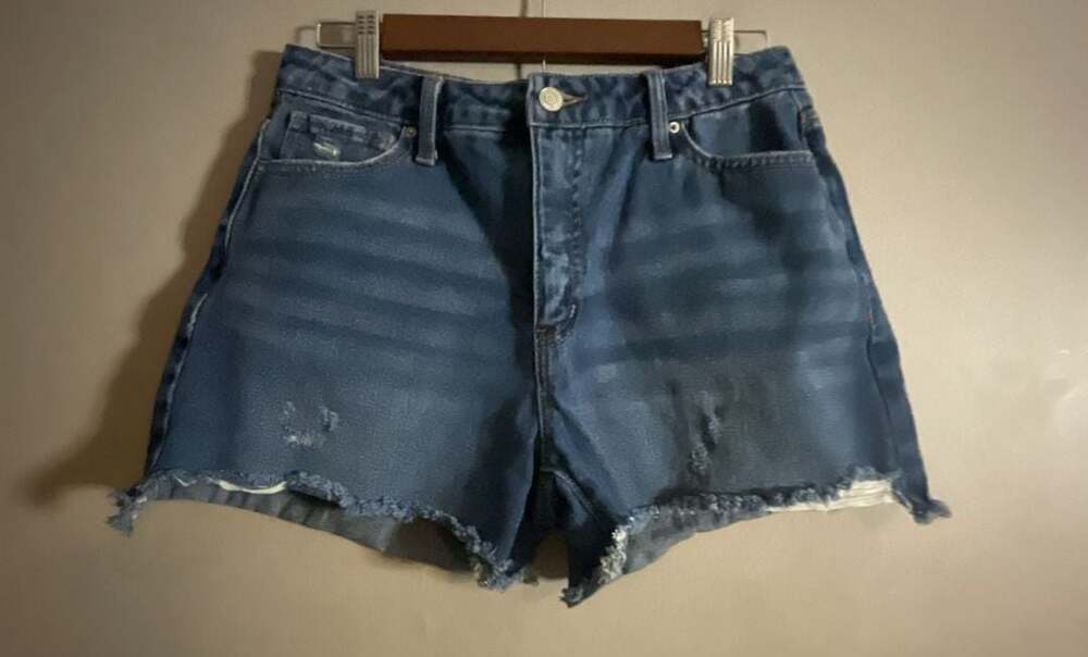 Time and Tru Distressed Raw Hem Denim Shorts Size 10